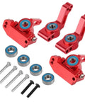 Heavy Duty Metal Front Steering Blocks And Caster Mounts For 1/10 Scale 2WD RC Trucks Rear Stub Axle Carriers red alloy parts and bearings