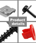 30 Piece T30 Torx Engine Splash Shield Undertray Screws Kit with red nylon lower nuts and U clip nuts close-up details