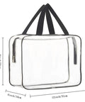 Two Piece Large Clear Makeup Organizer Set With Durable Plastic Tote Bags Waterproof Transparent Handbags For Travel And Everyday Use