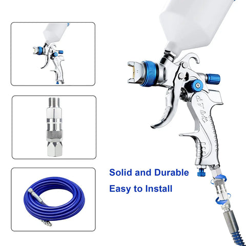 360 Degree Swivel One Quarter Inch Hose Joint For Airless Paint Sprayers Stainless Steel Connector With No Kink Rotation High Pressure Spray Gun Attachment Durable Rustproof 2 Pack For Hose And Sprayer attached to spray gun