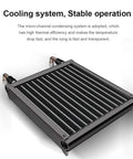 Cooling system for Solid Countertop Electric Ice Maker Game Changer, featuring micro-channel condensing unit for stable operation.