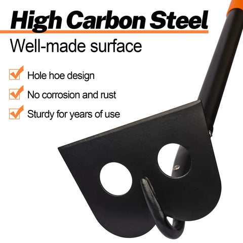 Long Handle Garden Hoe For Weeding Heavy Duty Steel Garden Tool With A 58 Inch Shaft Durable High Carbon Steel Rustproof And Corrosion Resistant