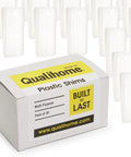 Qualihome plastic furniture shims, white wedge levelers, pack of 30 for leveling tables and toilets