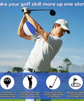 Golfer using Golf Swing Training Ball With Forearm Connection And Correction Band For Consistent Impact, Blue Memory Foam Ball