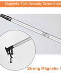 Heavy Duty T25 Torx Security Screwdriver 12 Inch Extra Long Shaft with magnetic tip for tamper proof screws.