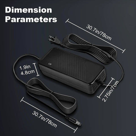 Beefy 42V 2A Ebike Charger For 10S 36V Li Ion Batteries With Full Safety Protections, Fast Charge, Overcharge And Short Circuit Guard, Works With Hiboy Apex XR Ultra Pocket Mod Sports Mod And Similar E Bikes