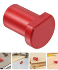 Red Six Pack Aluminum Bench Dogs For Woodworking With Low Profile, Scratch Resistant Table Stops.