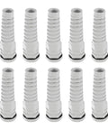 10 Piece PG7 IP68 Waterproof Cable Gland Kit For 3 To 6.5mm Cables, Adjustable Strain Relief, Spiral Nylon Joint Gasket, Weatherproof Wire Connector For Outdoor Use, Built Tough Gray, 10-pack