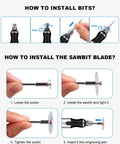Go To Rotary Tool For Cutting And More A Handy All Purpose Multi Tool For Woodworking Metalworking Crafting And DIY Projects With Adjustable Speed Quick Bit Change Polishing Grinding And Sanding showing bit and saw blade installation