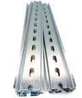Ten Pieces TS35 7.5 Slotted DIN Rail Zinc Plated SPCC Steel With RoHS CE 12 Inch Long 35mm Wide 7.5mm High Built Tough Durable Vibration Resistant Anti Loosening