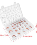 Awesome 570 Pcs Solid Copper Washers Flat Ring Kit With 30 Sizes For Car Marine And Generator Sealing Perfect Fit Engine Oil Sump Plug Gaskets Heavy Duty Hardware Set In Clear Box Totally Sick Value Pack clear box with assorted copper washers and size labels