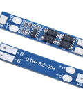 No Fuss 10 Pack 2S Lithium Battery Protection Board With Nickel Tabs 8A Max Load BMS For 18650 Cells displayed from top view.