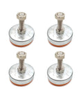 Built Tough Heavy Duty Furniture Leveling Feet Four Pack With 2.4 Inch Base M12 Thread 780 Lb Capacity for Workbenches Cabinets