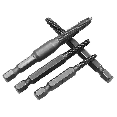 Heavy Duty Bolt Extractor Kit With Fluted Shank Design For Stripped Screws And Damaged Fasteners That Grip Tighter Under Torque To Save Your Bones When Removing Tough Rusty Steel Studs, Socket Heads, And Frozen Hardware Fast And Easy Without Breaking A, black steel extractor bits