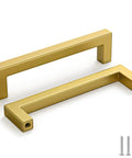 5 Inch Brushed Brass Cabinet Pulls 30 Pack Square Cabinet Hardware Handles For Cupboards And Doors In Modern Stainless Steel Construction