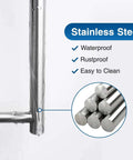 Close-up of stainless steel material used in the Stainless Steel Paper Towel Holder With Self Adhesive Or Drilling Mount Brushed Nickel Finish.
