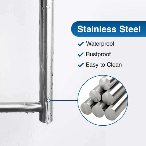 Close-up of stainless steel material used in the Stainless Steel Paper Towel Holder With Self Adhesive Or Drilling Mount Brushed Nickel Finish.