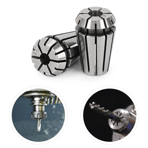 Pro Grade ER11 Spring Collet Set For CNC Engraving Milling Drilling And Lathe Workholding Includes 1mm To 7mm Plus 1/8 And 1/4 Inch Collets