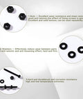 Image of nuts, washers, and screws from 510 Pcs M2 Socket Cap Screws Kit With Nuts, Washers, And Wrench, Black Oxide Hex Socket Head Cap Screws.