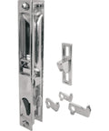 Glass Door Flush Latch Chrome Plated Diecast Replacement Handle Set For Sliding Glass Doors 1 In To 1-1/8 In Thick