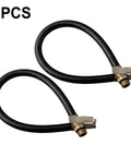 Two heavy duty tire inflator hoses for quick car pump up without taking off wheels, 76 inches, rubber metal material.
