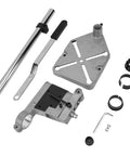 Components of the Universal Bench Clamp Drill Press Stand adjustable pro diy grade tool for precise drilling in home workshop