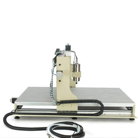 Side view of 4 Axis USB CNC Router Engraver 2.2KW 6090T Milling Machine For PCB Signs Badges Bronzing Plates Aluminum Acrylic