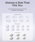 Sleep Earbuds With Active Noise Cancellation And Snore Masking For Deeper Sleep, ear tip sizes for optimal fit