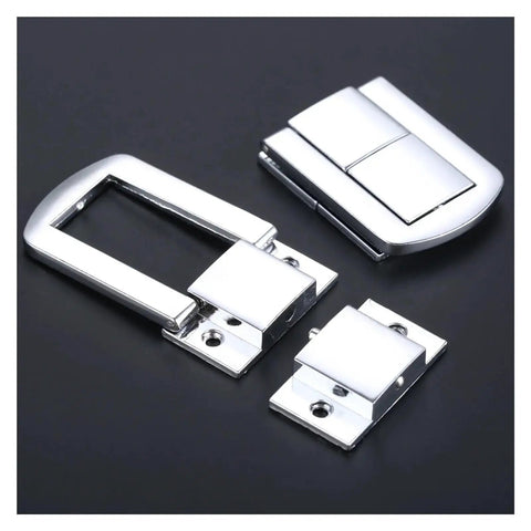 Heavy Duty Zinc Alloy Toggle Catch Lock Hasp Latch Set For Boxes Cabinets Drawers, Tough 4 Pack With Screws, Compact 43mm By 22mm Size