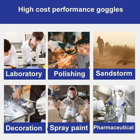 Anti Fog Safety Goggles 10 Pack With Clear Lenses Wide Vision Adjustable Fit for Lab Work and DIY Projects Crystal Clear View