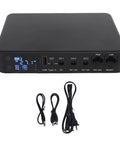 Mini Ups Battery Backup With 10400mAh Capacity For Routers Modems And Security Cameras Features PoE 15V 24V Output And Multiple USB Ports, showing device ports and LCD readout.