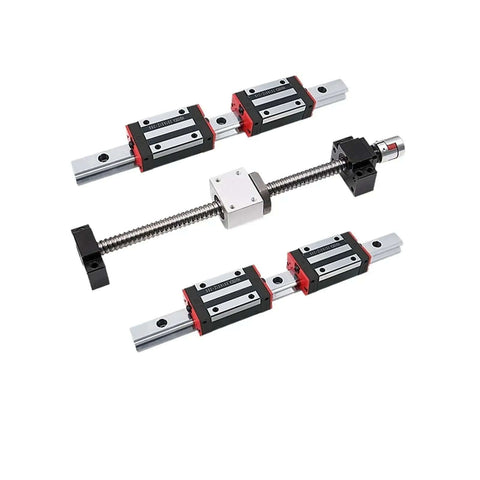 High Precision Linear Guide Rail Kit With 2 Pcs Of 1000mm HGW20 guides, four blocks, and SF1605 ball screw assembly