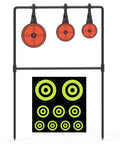 Spinner Metal Targets for Shooting, 3/8 Inch Thick Beefy Auto Reset Steel, Heavy Duty for.44 Magnum Centerfire Handguns with ground stakes