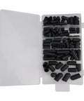 105 Piece Rubber Vacuum Cap Kit With Assorted Hose End Sizes For Automotive Carburetor And Manifold, High Temperature Resistant