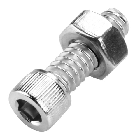 Top Notch 90 Piece Stainless Steel Hex Cap Screw Assortment Kit With Matching Nuts Includes 1/4 20 UNC Size Plus Rust Proof 304 Build For Heavy Duty Home Auto And Outdoor Repair Projects Guaranteed To Perform. 1/4-20 UNC stainless hex cap screw with nut