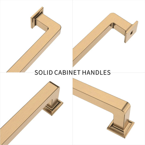 10 Pack 5 Inch Cabinet Handles In Champagne Bronze For Kitchen And Dresser Drawers - Easy Install Cabinet Pulls With 5 Inch Center To Center