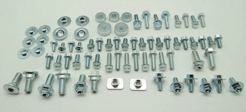 87Pcs Body Bolt Kit for KX and KXF Plastics, Seat, Fenders, Shrouds, Zinc Flange Bolts for KX60 Through KX500 and KXF250, KXF450