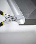 3 Inch Sheet Metal Hand Seamer With Straight Head Steel Bender in use on metal edge