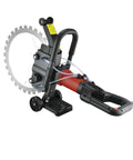 Heavy Duty High Frequency Circular Saw For Reinforced Concrete Walls And Cement Roads Featuring Precision Ring Cutting and Rock Solid Build Quality Designed To Smash Through Tough Job Site Demands Daily, front angle view with blade details.