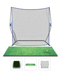 Game Ready Indoor Golf Simulator Kit With Net And Mat For Home Setup Infrared Swing Sensor Tracks Club Speed On 15 Real World Courses