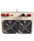 Heavy Duty 4000W Adjustable AC DC Switching Power Supply with fans, showing AC input and DC output connections.