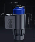 Kickass Dual Purpose Car Cup Holder That Locks Your Stash In Bone Hot Or Ice Cold Temps Zero Hassle 2 In 1 Portable Beverage Heater Chiller with measurements.