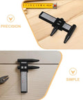 OHPHCALL 2pcs Wheel Hub Diameter Ruler ABS Measuring Tool for Automotive on a wooden surface showing precision measurement features.