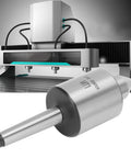 MT1 triple-bearing live center for metal lathe turning; hard alloy steel, 600 lb load capacity