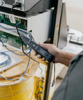 Pro Grade Multifilter Wire Tracer Probe With DSP Toner used in server setup for accurate cable identification and troubleshooting