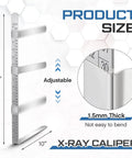 Pro Grade 16 Inch X Ray Caliper Ruler Stainless Steel Body Caliper With Inch And Centimeter Measurements side view