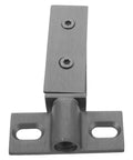 Heavy Duty Stainless Steel Shower Door Hinges With Long Bar Pivot, Double Hole Square Design For Smooth, Stable Operation And Easy Install, Built To Last For Home Renovations And New Bathroom Upgrades, gray stainless hinge close-up