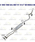GMC K1500 1996 1997 1998 1999 5.7L Exhaust H Pipe Muffler Tail Pipe Assembly Stainless Steel Direct Fit Includes Free Clamps Gasket Hangers and Bolt Kit Included for Easy Install shown with components