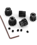OGRC Steel Hardened 32P Pinion Gears Set 10T 11T 12T 13T 14T With 3.175mm Shaft For Traxxas Arrma HSP HPI Axial Tamiya Losi One Tenth Scale RC Cars And Buggies with installation tools