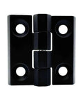 Black Zinc Alloy Cabinet Hinges 1.6 Inch Surface Mount 2 Pack Heavy Duty Hardware For Kitchen And Furniture Doors Durable Matte Finish